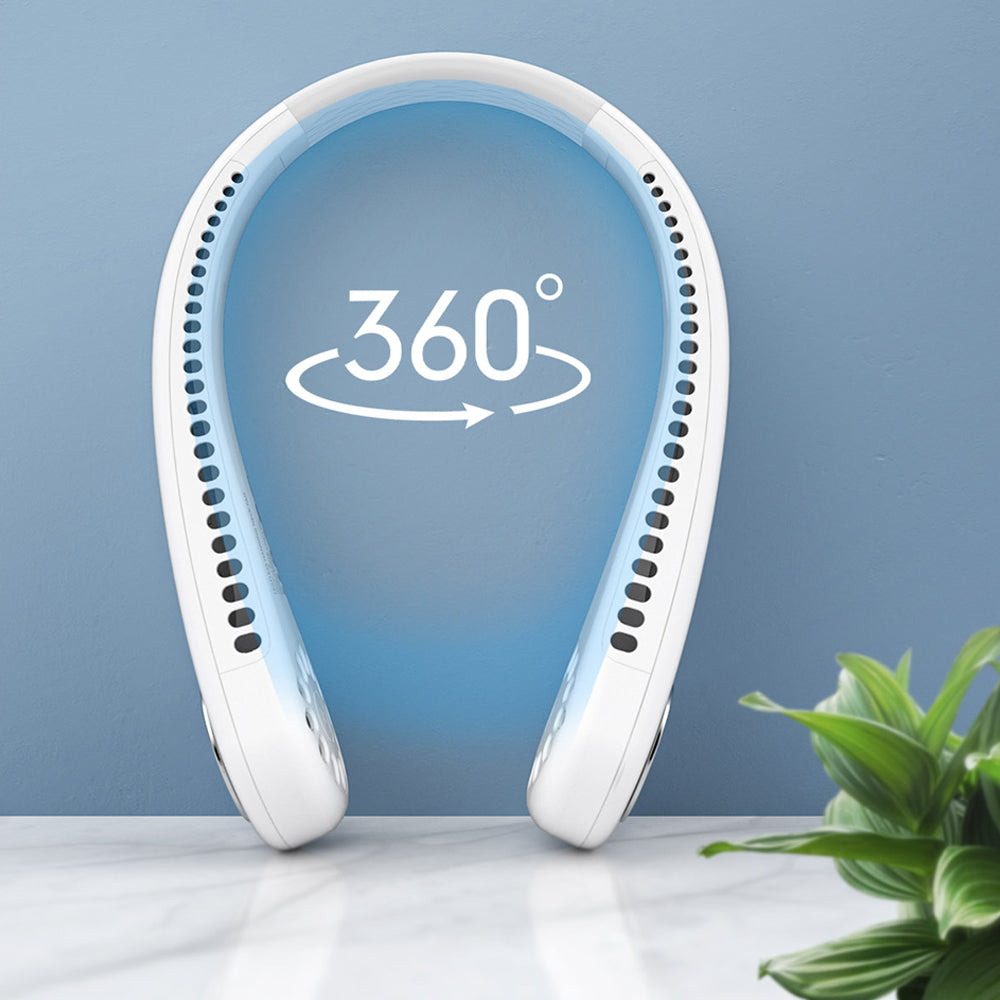 Rechargeable Bladeless Neck Fan – Portable Personal Cooling Device