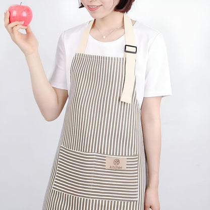 Charming Striped Kitchen Apron for Everyday Chefs