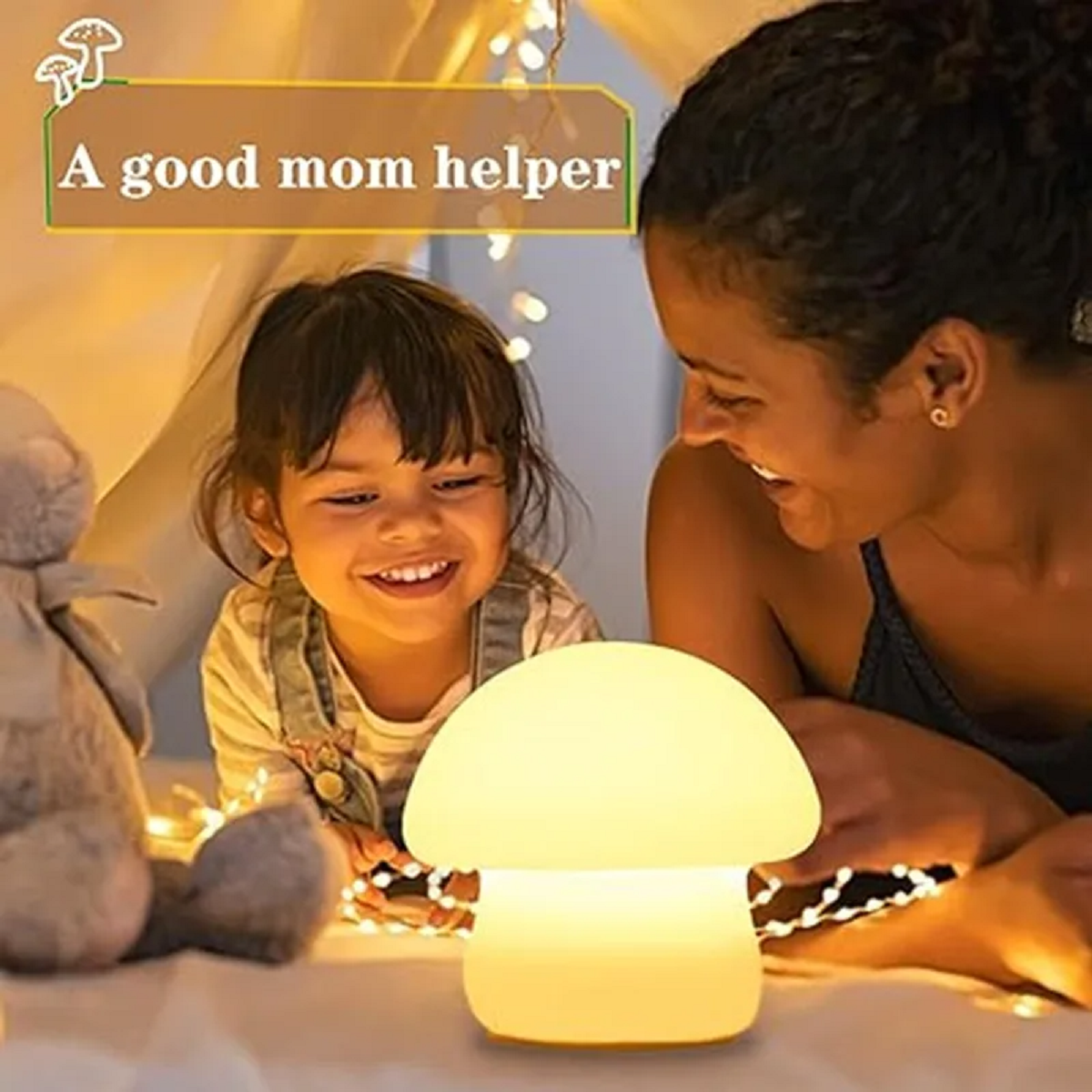 Colorful LED Mushroom Shaped Night Light Lamp