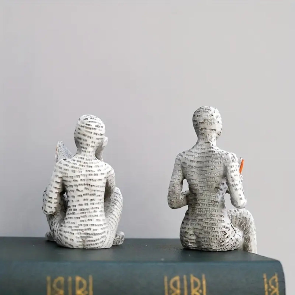 Elegant Book Lover Figurine for Home Décor