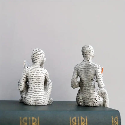 Elegant Book Lover Figurine for Home Décor