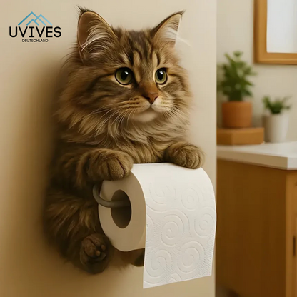 Cat-Themed Toilet Paper Holder