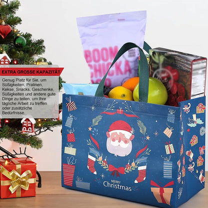 Colorful Holiday Gift Bags with Sturdy Handles - Assorted Designs