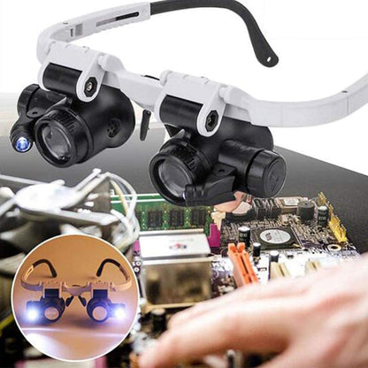 LED Lighted Magnifying Glasses for Dual Vision