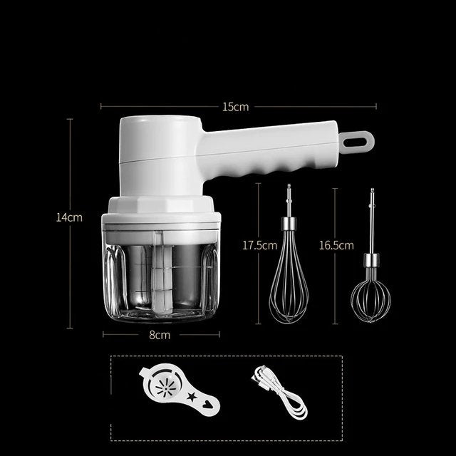 Versatile Electric Meat Mincer and Whisk Combo