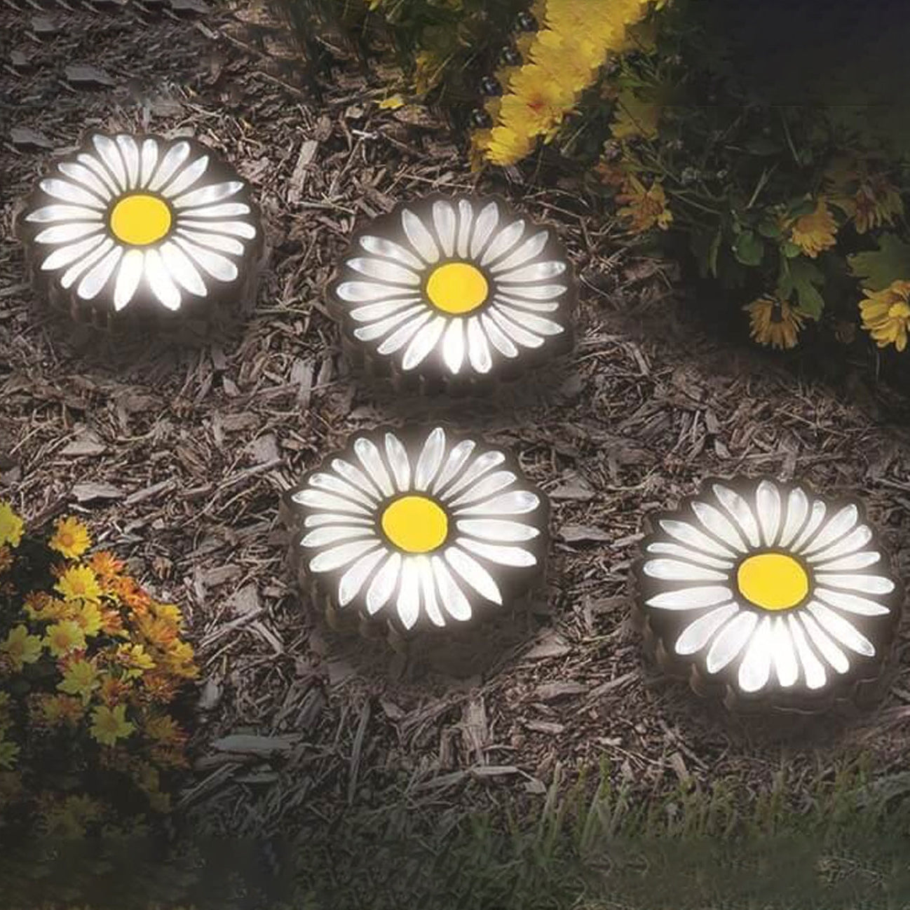 Outdoor Garden Solar String Lights - Bright Daisy Design
