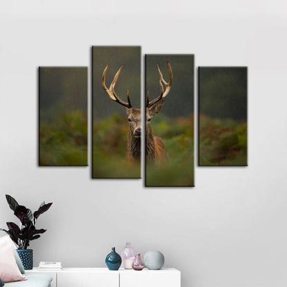Enchanting Forest Deer - 4-Piece Canvas Art Set