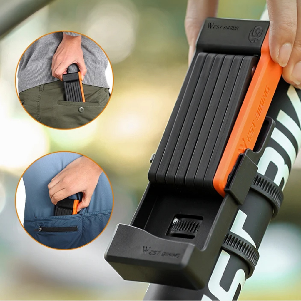 Folding Bike Lock - High Security, Weather Resistant, Compact & Portable