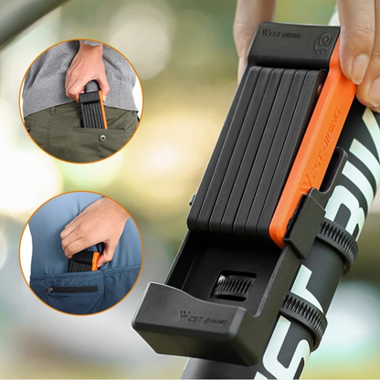 Folding Bike Lock - High Security, Weather Resistant, Compact & Portable