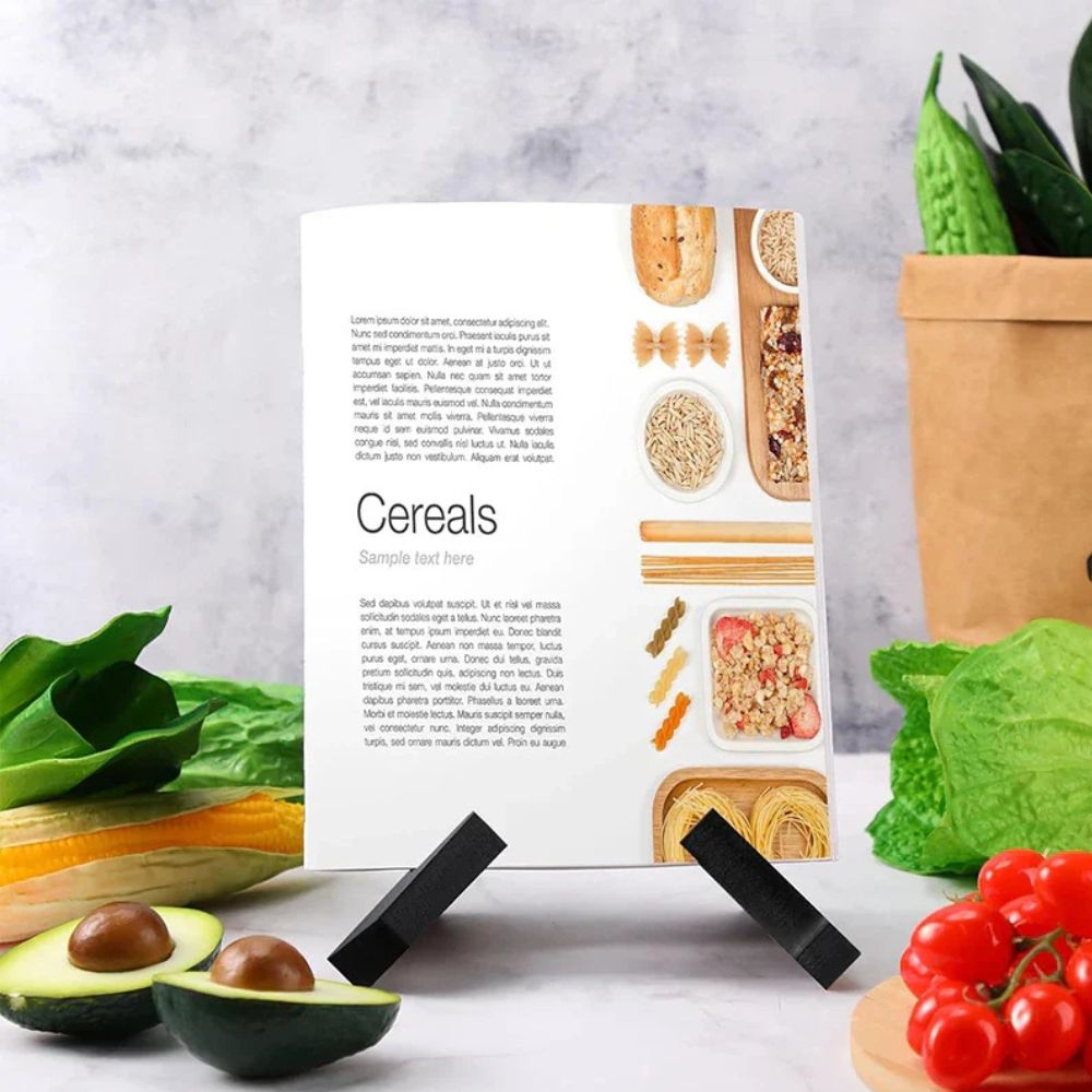 Elegant Pine Recipe Display Stand for Cookbooks & Tablets
