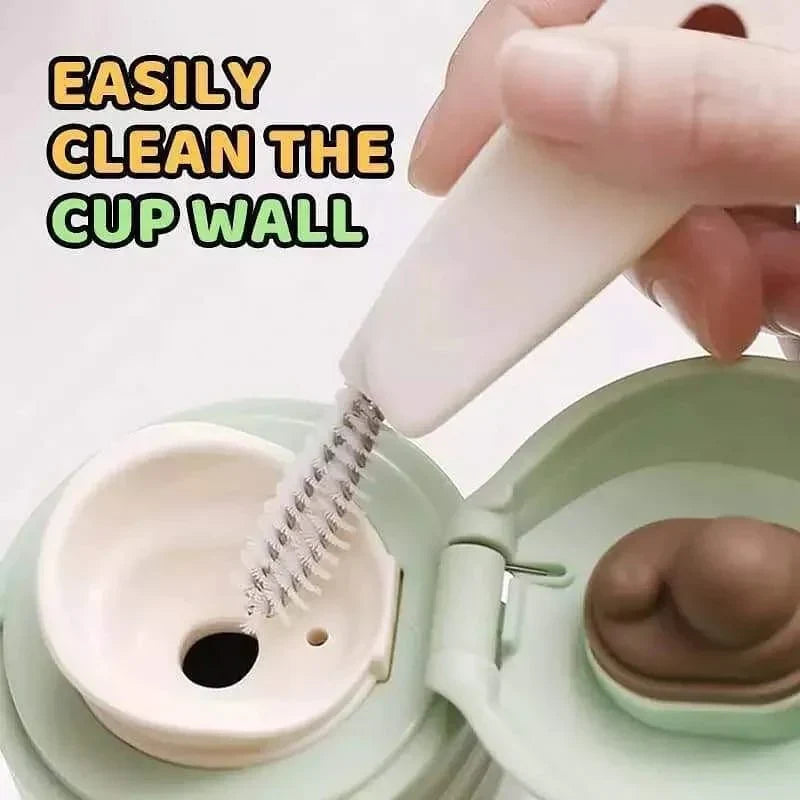 Multifunctional Bottle Cleaning Tool with 3 Unique Brushes