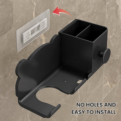 Wall-Mounted Holder for Hair Dryer in Bathroom