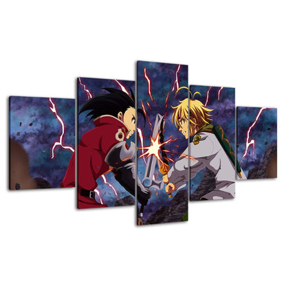 5-Piece Canvas Art Set Inspired by Classic Themes