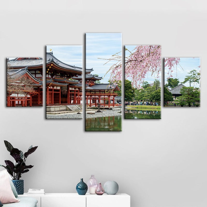 5-Piece Blossom Charm - Canvas Art Set for Your Home