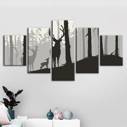 Tranquil Winter Wonderland 5-Piece Canvas Art Set
