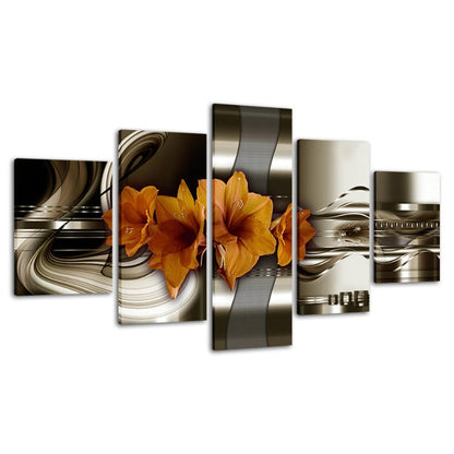 Stunning Floral Canvas Art Set - 5 Panel Masterpiece