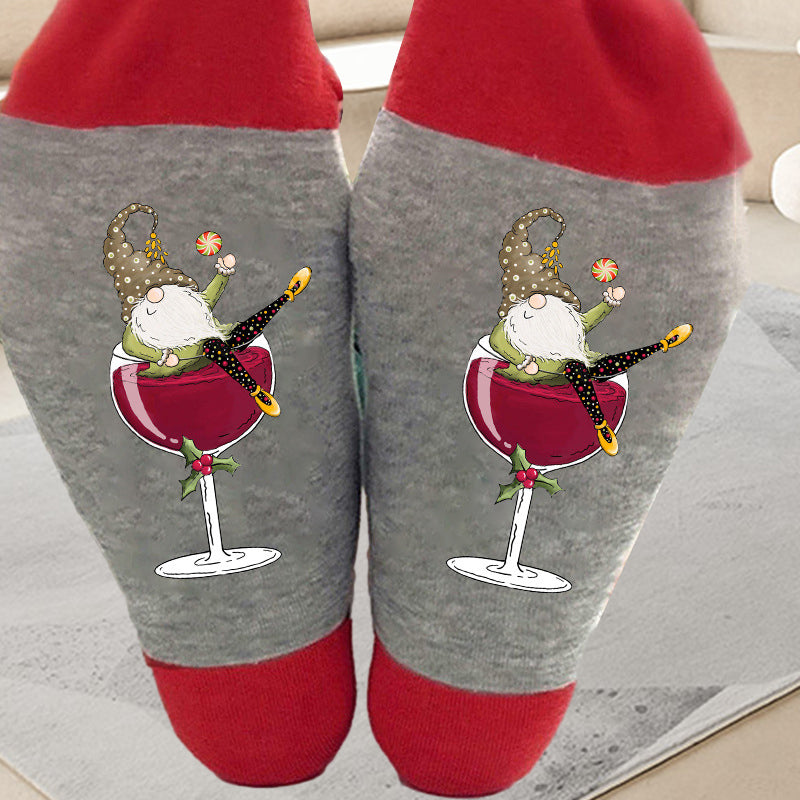 Buy One Get One Free | Creative Unisex Crew Socks for Wine Lovers