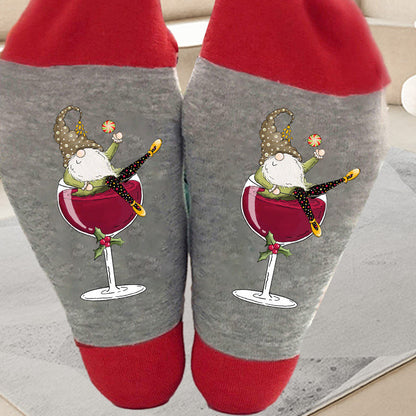 Buy One Get One Free | Creative Unisex Crew Socks for Wine Lovers