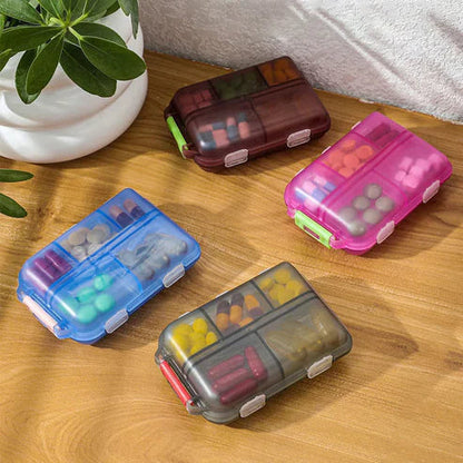 Compact Pill Organizer with 10 Compartments