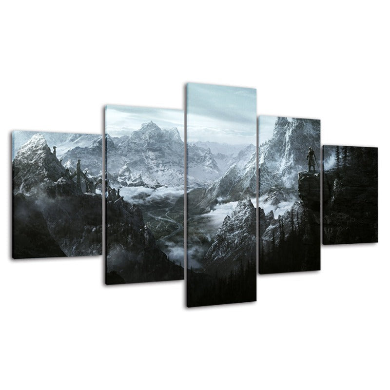Charming Winter Landscape - 5-Piece Canvas Art Set