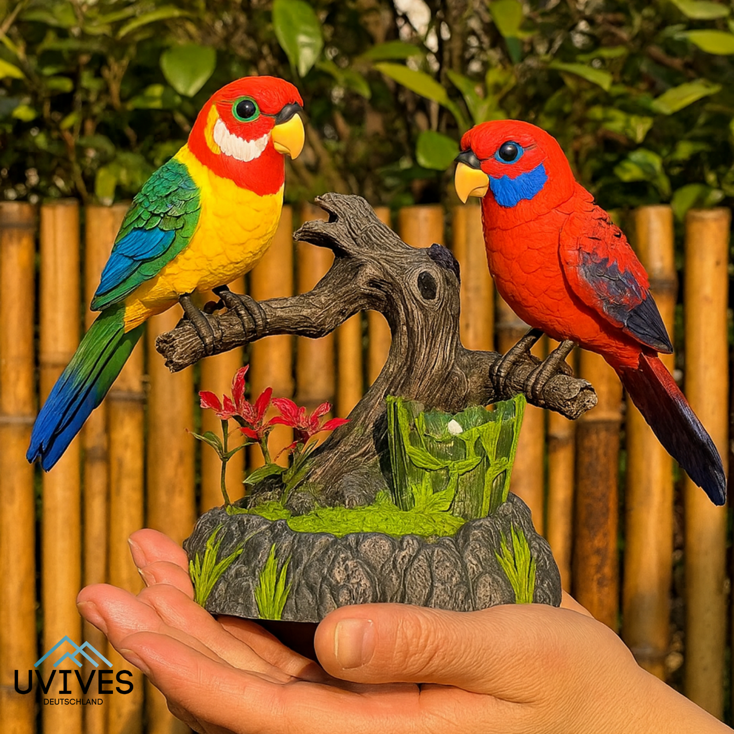 Talking Parrot for a Lively Spring Garden