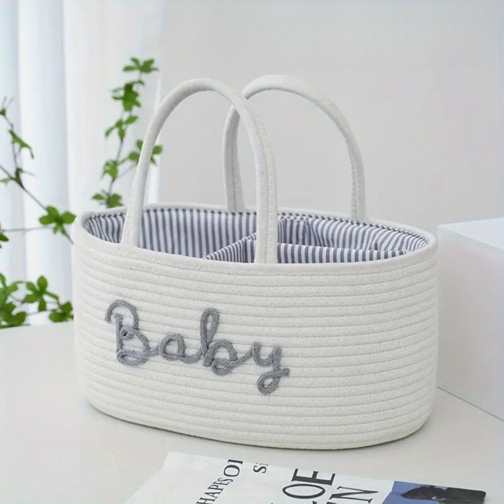 Chic Cotton Rope Organizer for Baby Essentials