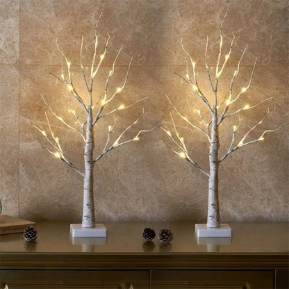 Serene Birch LED Illuminated Tree Decoration