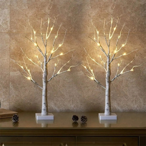 Serene Birch LED Illuminated Tree Decoration