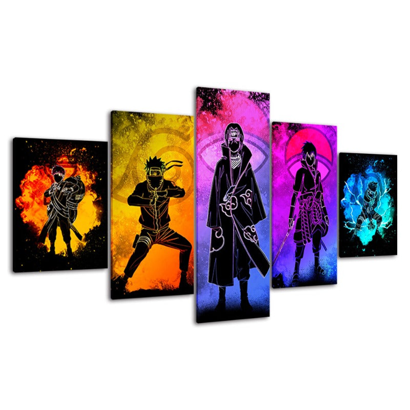 Stunning 5-Piece Naruto Canvas Art Collection