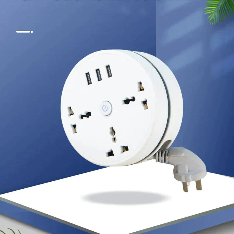 Compact Retractable Power Hub for All Your Charging Needs