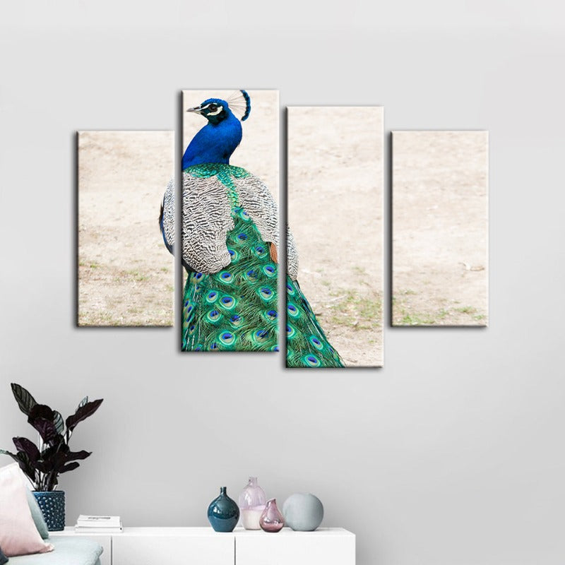 Elegant Peacock Canvas Art Set - Tranquil Home Decor