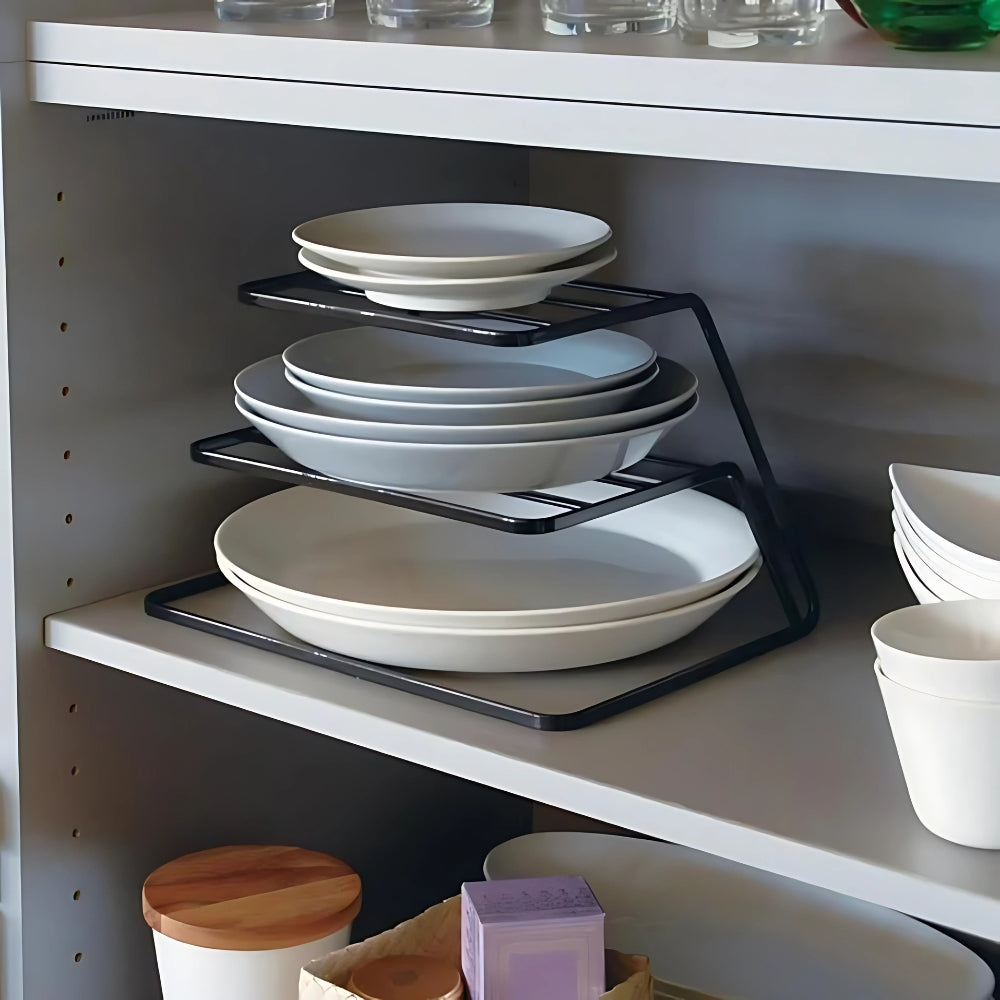 Dual-Level Dish Organizer for Clutter-Free Spaces