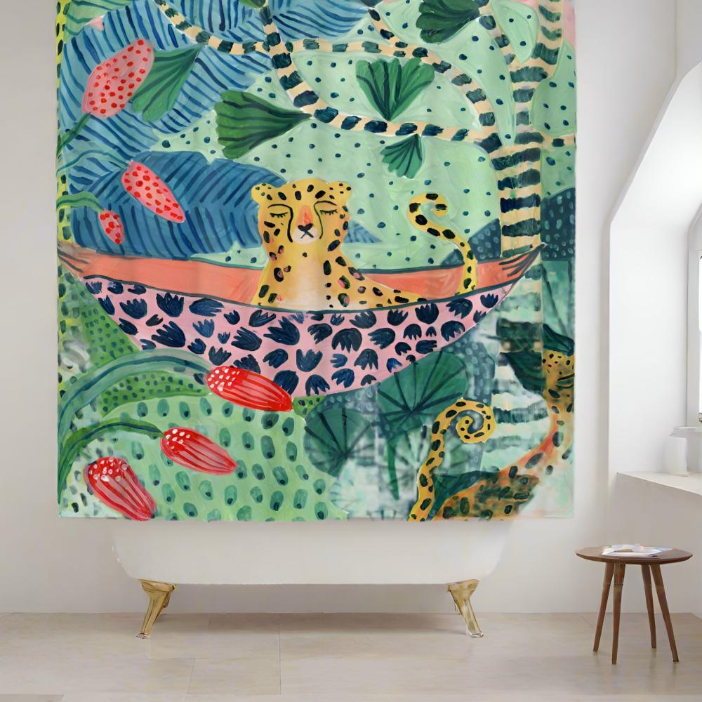 Exotic Jungle Print Shower Curtain