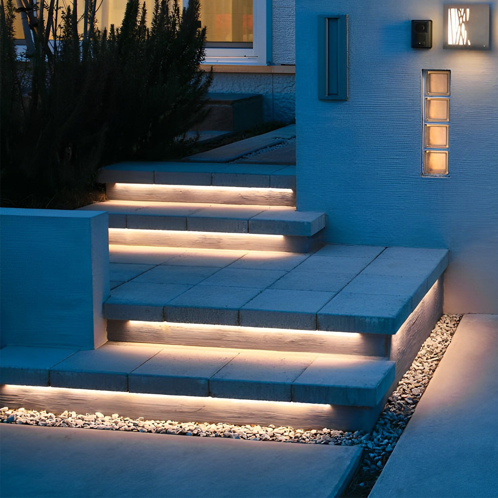 Modern Waterproof LED Stair Lighting - 0.39'' Flexible Recessed Strip