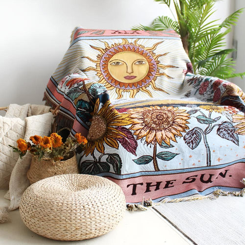 Celestial Sun Throw Blanket for Vibrant Home Decor