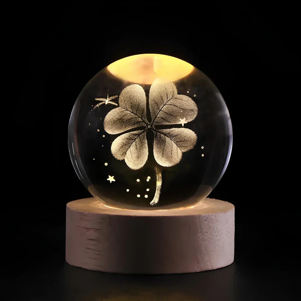 3D Crystal Planet Globe LED Night Light