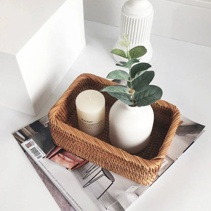 Elegant Rectangular Rattan Storage Solution