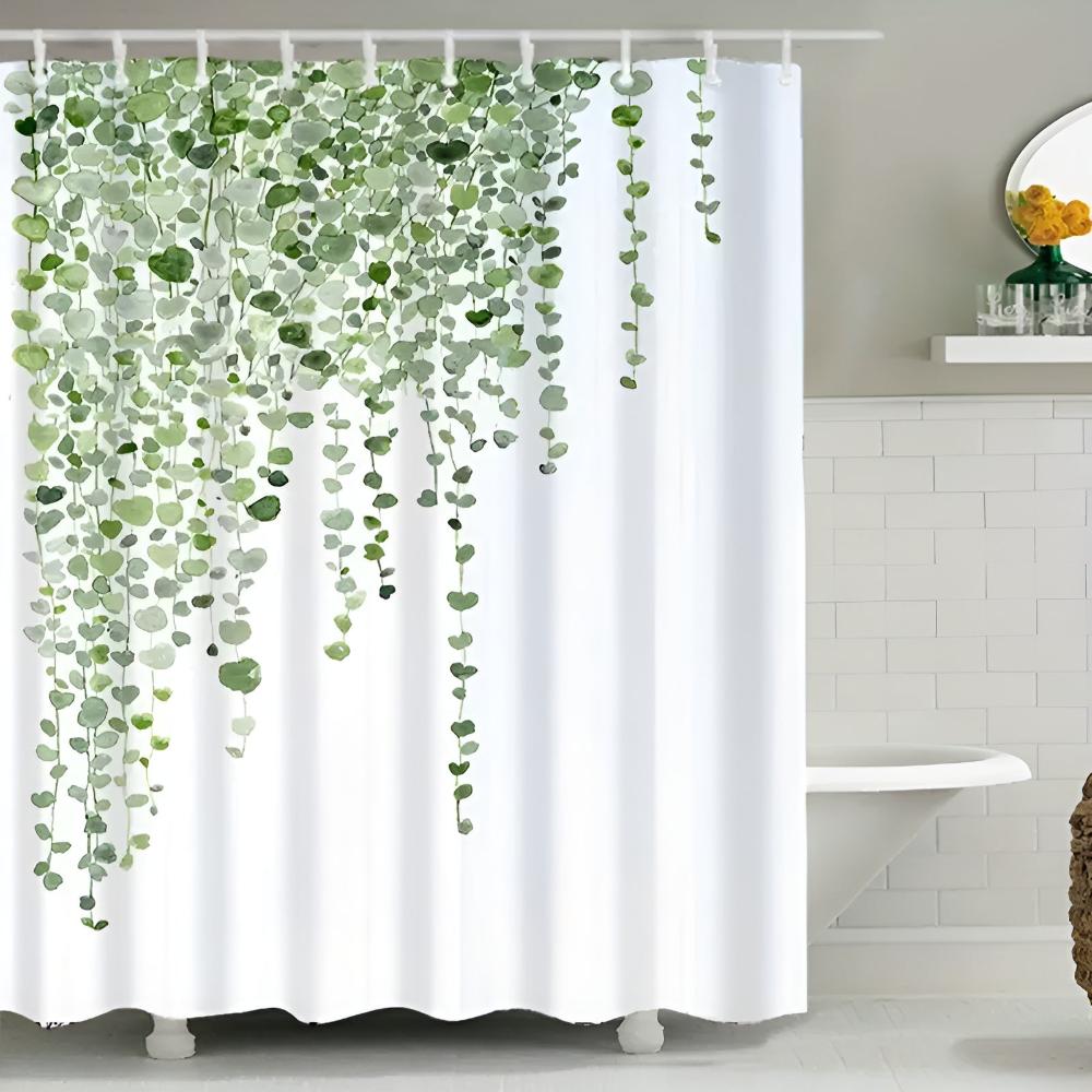 Tranquil Greenery Shower Curtain for a Serene Space