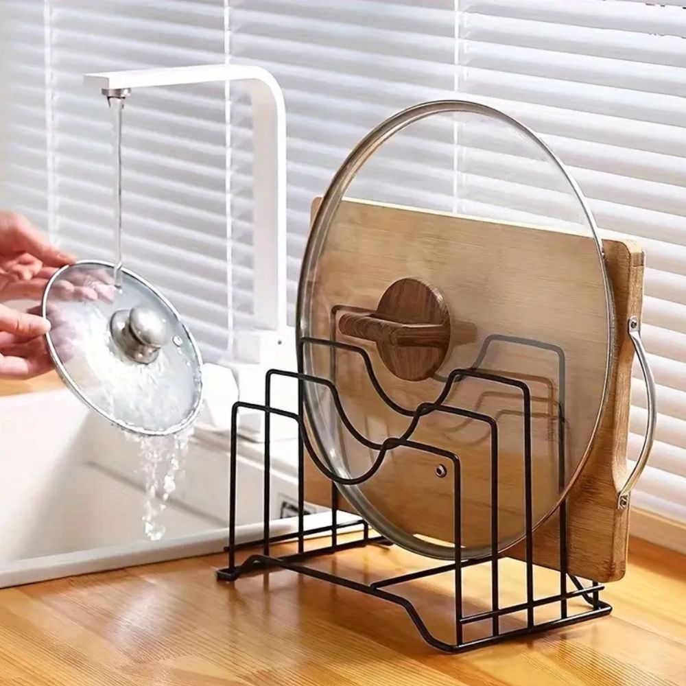 Effortless Kitchen Plate & Lid Organizer