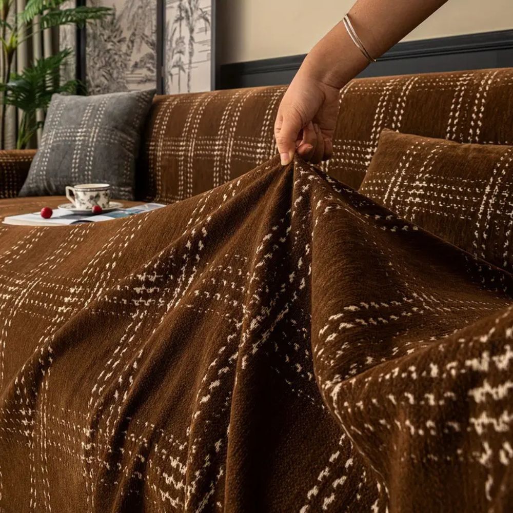 Timeless Plaid Couch Protector for Modern Living