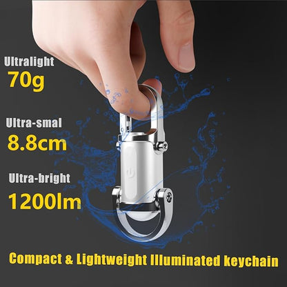 Pocket-Size Rechargeable Keychain Light with USB-C