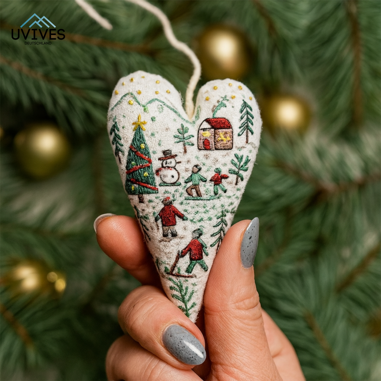 Handcrafted Christmas Decoration with Love for Winter