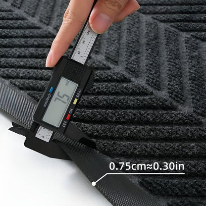 Textured Chevron Non-Slip Entrance Mat for All Seasons