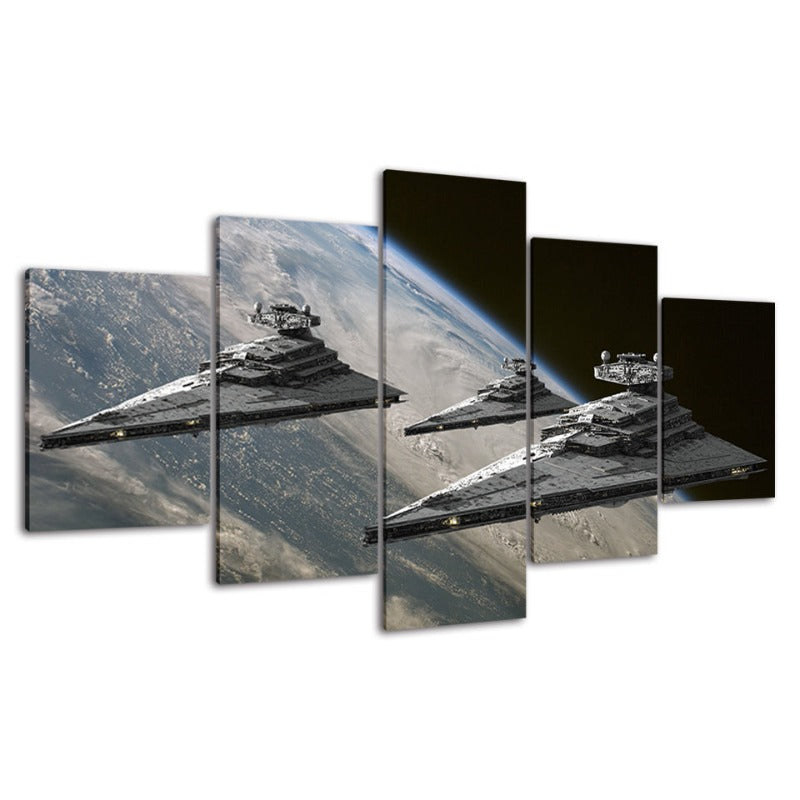 5 Piece Captivating Celestial Canvas Art Set