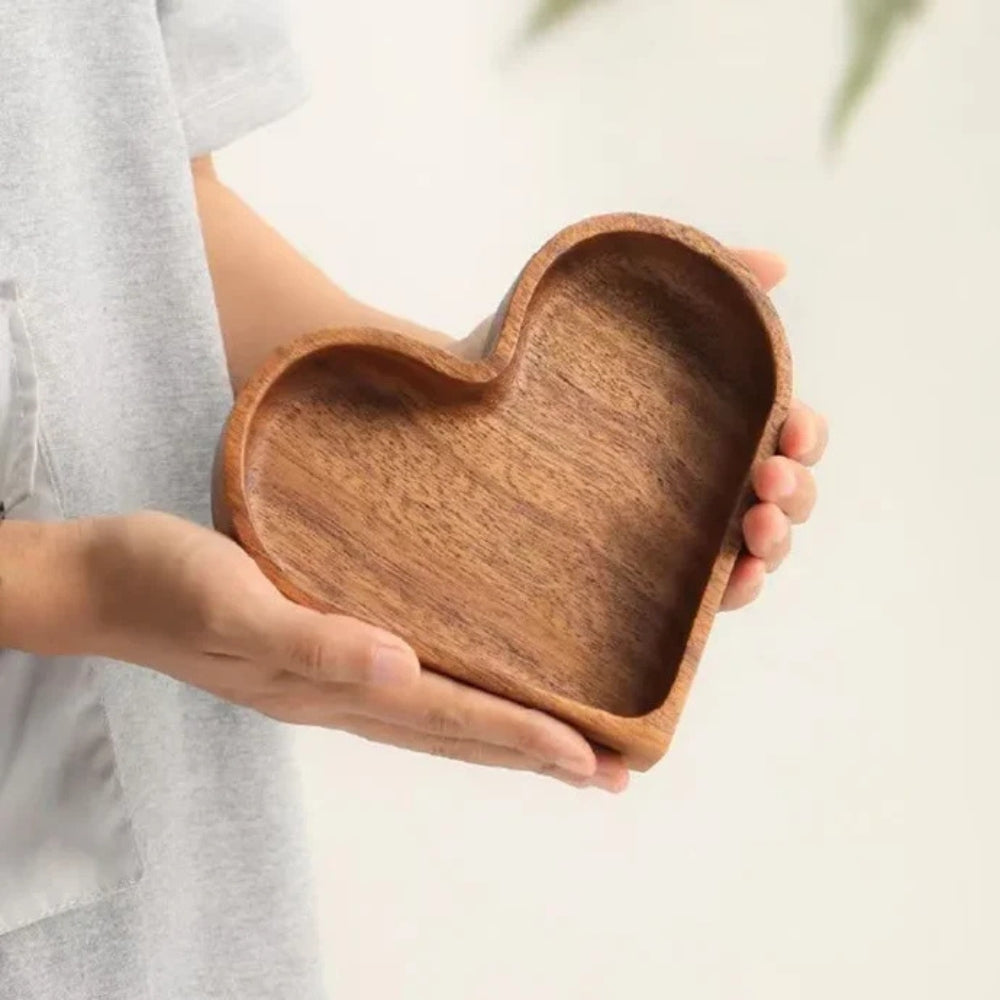 Charming Heart-Shaped Snack Tray Set | 4 Pieces