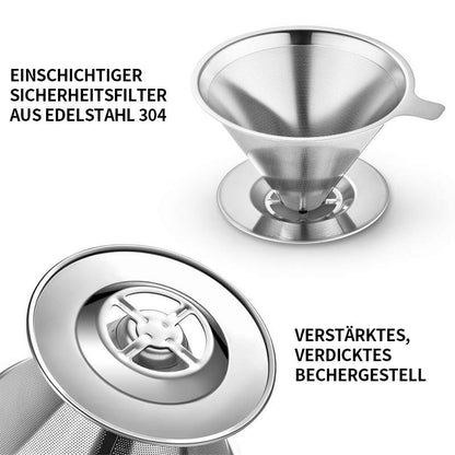 Reusable Stainless Steel Coffee Filter – Diameter 11.5–12.5 cm