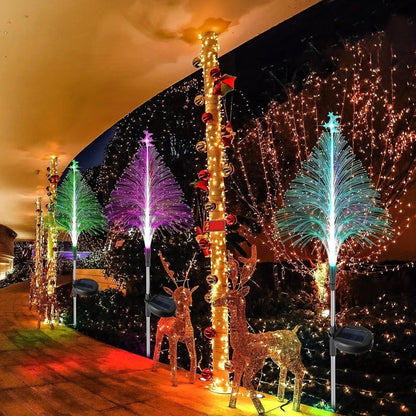 Solar Garden Light Set with 3 Color Changing LED Lights