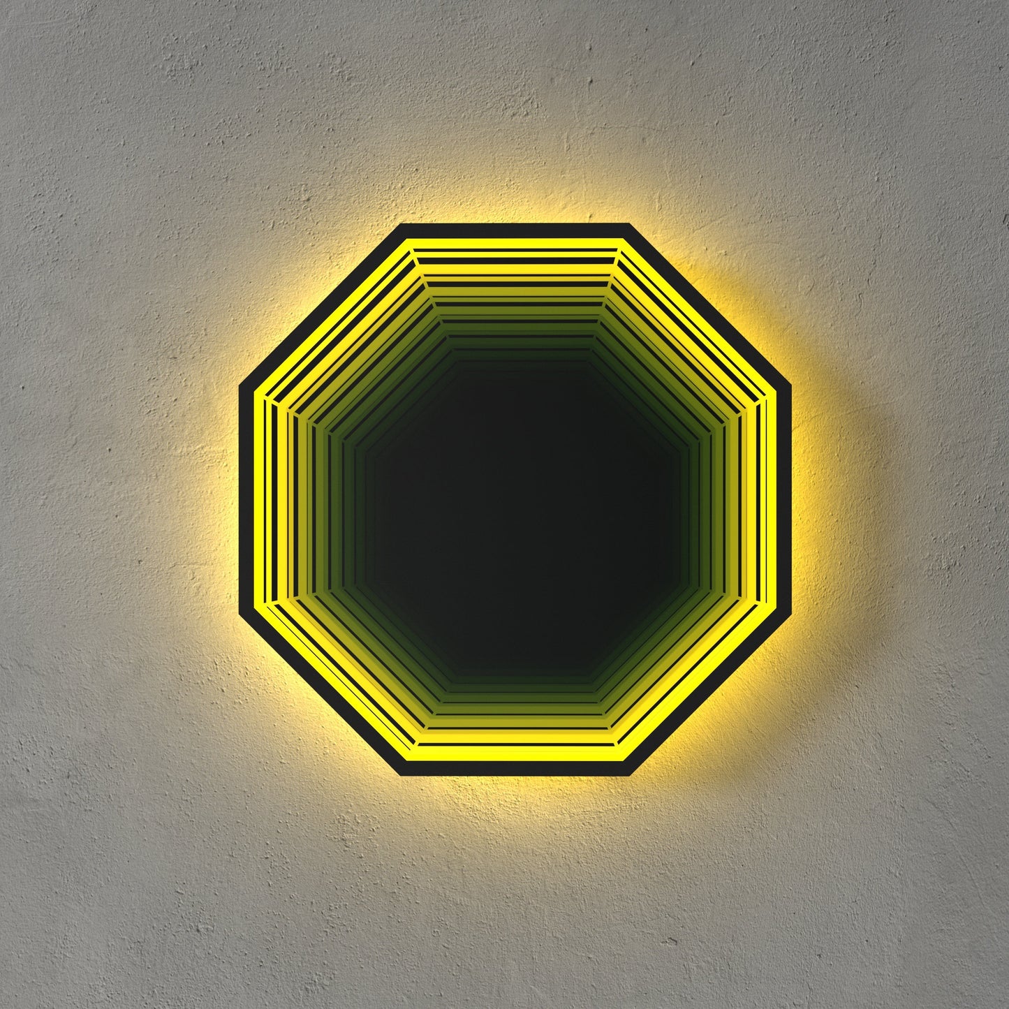 3D Octagon Mirror Light