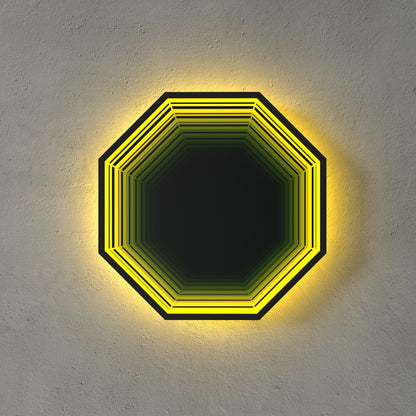 3D Octagon Mirror Light