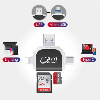 Versatile 4-in-1 Universal SD and TF Card Reader